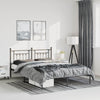 Stella Homewares Metal Bed Frame without Mattress with Headboard Black 150x200 cm