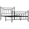 Stella Homewares Metal Bed Frame without Mattress with Footboard Black 107x203 cm King Single