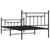 Stella Homewares Metal Bed Frame without Mattress with Footboard Black 107x203 cm King Single