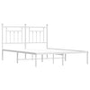 Stella Homewares Metal Bed Frame without Mattress with Headboard White 150x200 cm