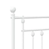 Stella Homewares Metal Bed Frame without Mattress with Headboard White 150x200 cm