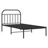 Stella Homewares Metal Bed Frame without Mattress with Headboard Black 107x203 cm King Single