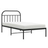 Stella Homewares Metal Bed Frame without Mattress with Headboard Black 107x203 cm King Single
