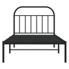 Stella Homewares Metal Bed Frame without Mattress with Headboard Black 107x203 cm King Single