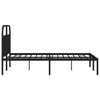 Stella Homewares Metal Bed Frame without Mattress with Headboard Black 150x200 cm
