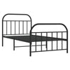 Stella Homewares Metal Bed Frame without Mattress with Footboard Black 107x203 cm King Single