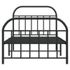 Stella Homewares Metal Bed Frame without Mattress with Footboard Black 107x203 cm King Single