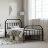 Stella Homewares Metal Bed Frame without Mattress with Footboard Black 107x203 cm King Single