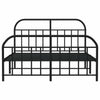 Stella Homewares Metal Bed Frame without Mattress with Footboard Black 150x200 cm
