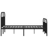 Stella Homewares Metal Bed Frame without Mattress with Footboard Black 150x200 cm