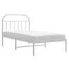 Stella Homewares Metal Bed Frame without Mattress with Headboard White 107x203 cm King Single