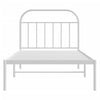 Stella Homewares Metal Bed Frame without Mattress with Headboard White 107x203 cm King Single