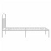 Stella Homewares Metal Bed Frame without Mattress with Headboard White 107x203 cm King Single