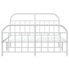 Stella Homewares Metal Bed Frame without Mattress with Footboard White 135x190 cm