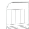Stella Homewares Metal Bed Frame without Mattress with Footboard White 135x190 cm
