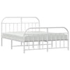Stella Homewares Metal Bed Frame without Mattress with Footboard White 183x203 cm King