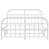 Stella Homewares Metal Bed Frame without Mattress with Footboard White 183x203 cm King