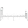 Stella Homewares Metal Bed Frame without Mattress with Footboard White 183x203 cm King