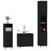 Stella Homewares 3 Piece Bathroom Cabinet Set Black Engineered Wood