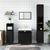 Stella Homewares 3 Piece Bathroom Cabinet Set Black Engineered Wood