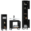 Stella Homewares 3 Piece Bathroom Cabinet Set Black Engineered Wood