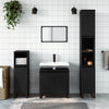 Stella Homewares 3 Piece Bathroom Cabinet Set Black Engineered Wood