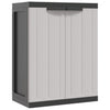 Stella Homewares Outdoor Storage Cabinet Grey and Black 65x37x85 cm PP
