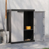 Stella Homewares Outdoor Storage Cabinet Grey and Black 65x37x85 cm PP