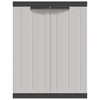 Stella Homewares Outdoor Storage Cabinet Grey and Black 65x37x85 cm PP