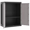Stella Homewares Outdoor Storage Cabinet Grey and Black 65x37x85 cm PP