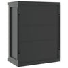 Stella Homewares Outdoor Storage Cabinet Grey and Black 65x37x85 cm PP