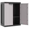 Stella Homewares Outdoor Storage Cabinet Grey and Black 65x37x85 cm PP