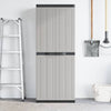 Stella Homewares Outdoor Storage Cabinet Grey and Black 65x37x165 cm PP