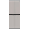 Stella Homewares Outdoor Storage Cabinet Grey and Black 65x37x165 cm PP