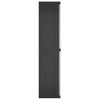 Stella Homewares Outdoor Storage Cabinet Grey and Black 65x37x165 cm PP