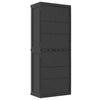 Stella Homewares Outdoor Storage Cabinet Grey and Black 65x37x165 cm PP