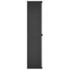 Stella Homewares Outdoor Storage Cabinet Grey and Black 65x37x165 cm PP