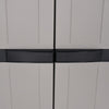 Stella Homewares Outdoor Storage Cabinet Grey and Black 65x37x165 cm PP