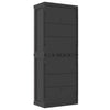 Stella Homewares Outdoor Storage Cabinet Grey and Black 65x37x165 cm PP
