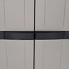 Stella Homewares Outdoor Storage Cabinet Grey and Black 65x37x165 cm PP