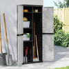 Stella Homewares Outdoor Storage Cabinet Grey and Black 65x37x165 cm PP