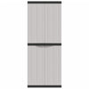 Stella Homewares Outdoor Storage Cabinet Grey and Black 65x37x165 cm PP