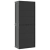 Stella Homewares Outdoor Storage Cabinet Grey and Black 65x37x165 cm PP