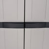 Stella Homewares Outdoor Storage Cabinet Grey and Black 65x37x165 cm PP