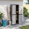Stella Homewares Outdoor Storage Cabinet Grey and Black 65x37x165 cm PP