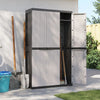 Stella Homewares Outdoor Storage Cabinet Grey and Black 97x37x165 cm PP