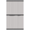 Stella Homewares Outdoor Storage Cabinet Grey and Black 97x37x165 cm PP