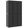 Stella Homewares Outdoor Storage Cabinet Grey and Black 97x37x165 cm PP