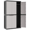 Stella Homewares Outdoor Storage Cabinet Grey and Black 97x37x165 cm PP