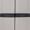 Stella Homewares Outdoor Storage Cabinet Grey and Black 97x37x165 cm PP